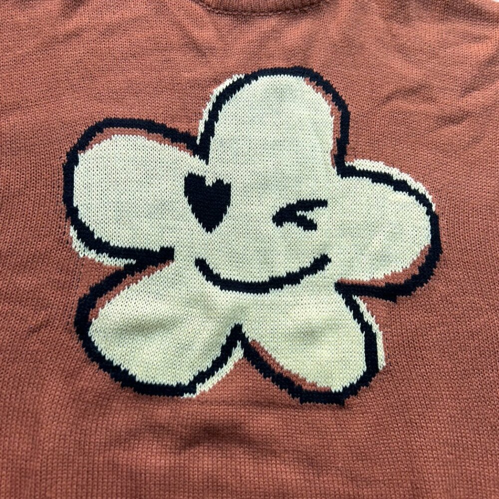 Tan Flower Sweater - Picture 3 of 5